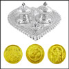Silver Thali & Coin Hamper - JPMDC-503 - Click here to View more details about this Product